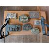 Image 1 : Seven Belt Buckles and Shelf