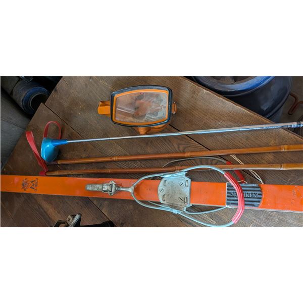 Cross Country Skis and a Diving Mask