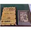Image 1 : Ed Karlo Auction Poster and Country Signer Framed
