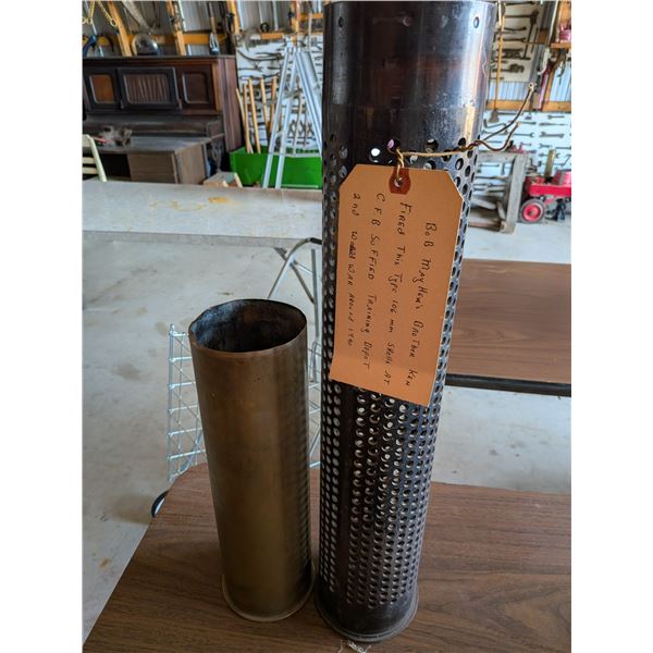 WWII 106 mm Shell Casing Suffield Training & One other