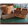 Image 1 : Four Wood Boxes One Coca Cola etc. and an Apple Basket