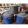 Image 2 : Three Canning Pots with Lids