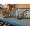 Image 2 : Three Alarm Clocks Westclox and One Westlock Pocket Watch