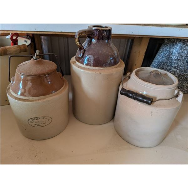 To Pickle Jars (Medalta) and a Jug