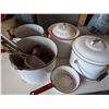 Image 1 : White and Red Enamel Cookware