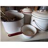 Image 2 : White and Red Enamel Cookware