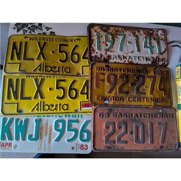 Six Licence Plates