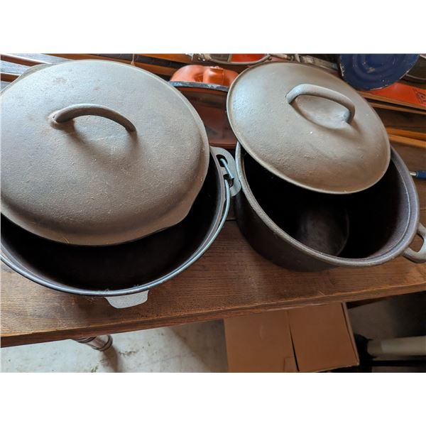 Cast Iron Pots with Lids