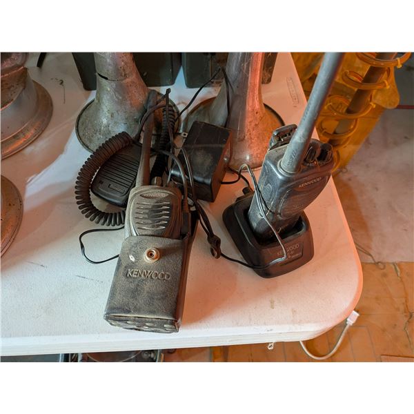 Kenwood Hand Held Walkie Talkies with Bases