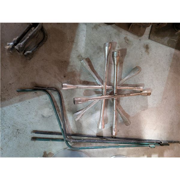 Six Wheel Wrenches and Tire Jack Arms
