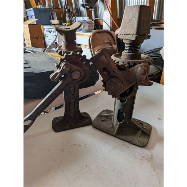 Two Antique Screw Jacks