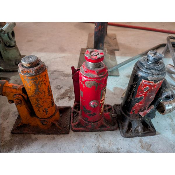 Three Hydraulic Bottle Jacks