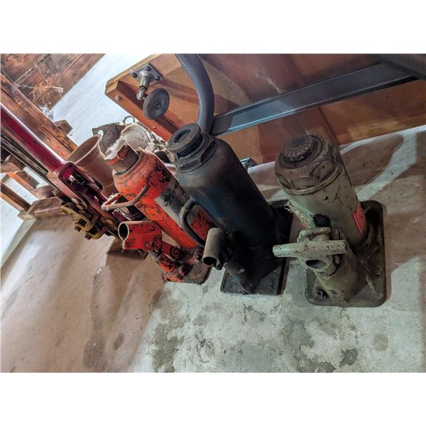 Three Hydraulic Bottle Jacks