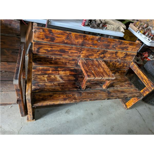 Two Wood Benches