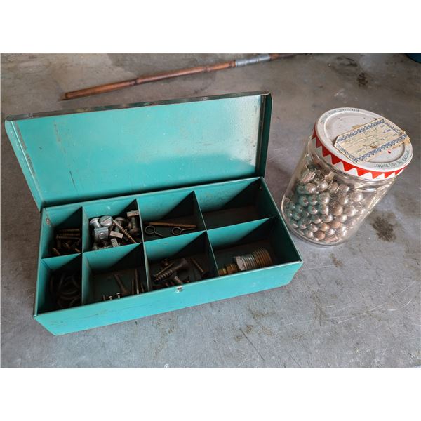 Metal Box with Screws and Washers