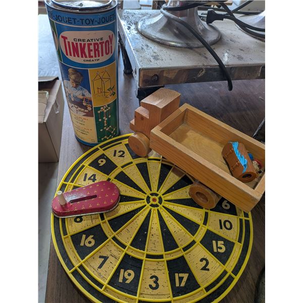 Toys Lot Dart Board Tinkertoy etc.