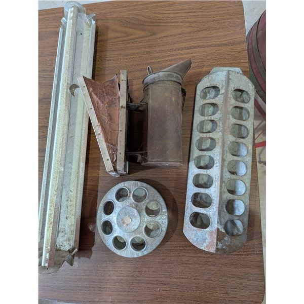 Bee Smoker and Chicken Feeders