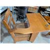 Image 1 : School Desk Wood with Ink Well