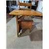 Image 3 : School Desk Wood with Ink Well