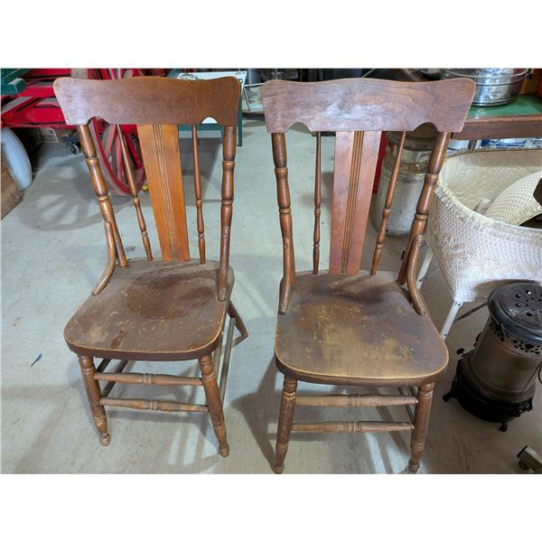 Two Wood Chairs