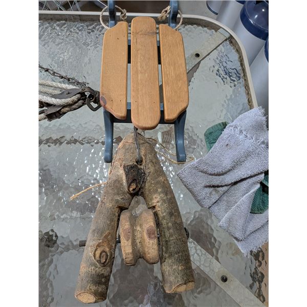 Sleigh and Home Made Snatch Block