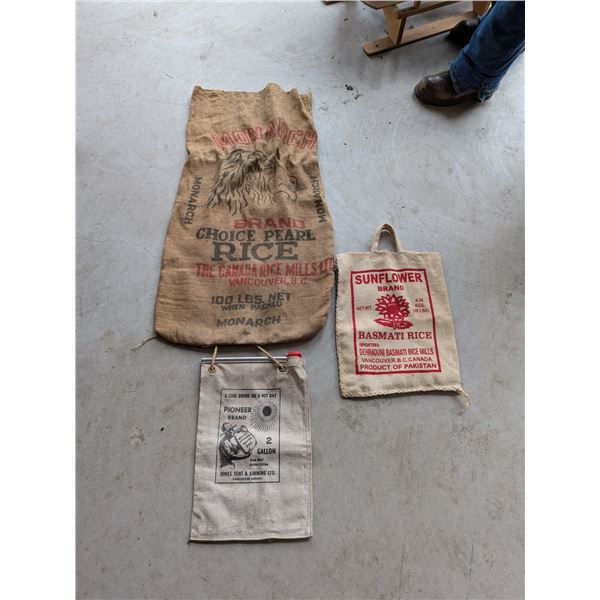 Water Bag Rice & Sunflower Sacks