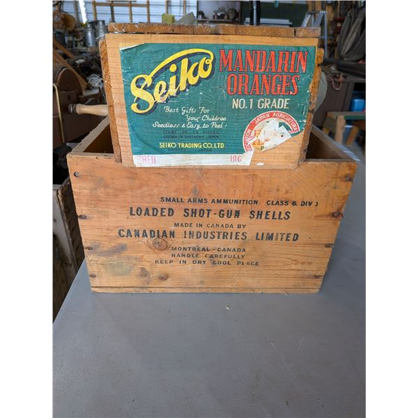 Shot-Gun Shells Crate & Orange Box
