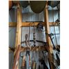 Image 1 : Eight Adjustable Pipe Wrenches Four Flat Wrenches Wood Level Two Bracing Bits Bolt Cutter Two Handed