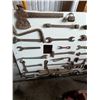 Image 2 : Collection of Tools Attached to White 4' x10' Board Axe and Large Hand Tools
