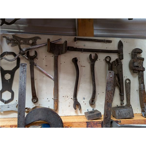 Wrenches Mounted on Plywood plus Wrenches Above