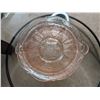 Image 2 : Pink 12" Depression Glass Serving Bowl and Plate