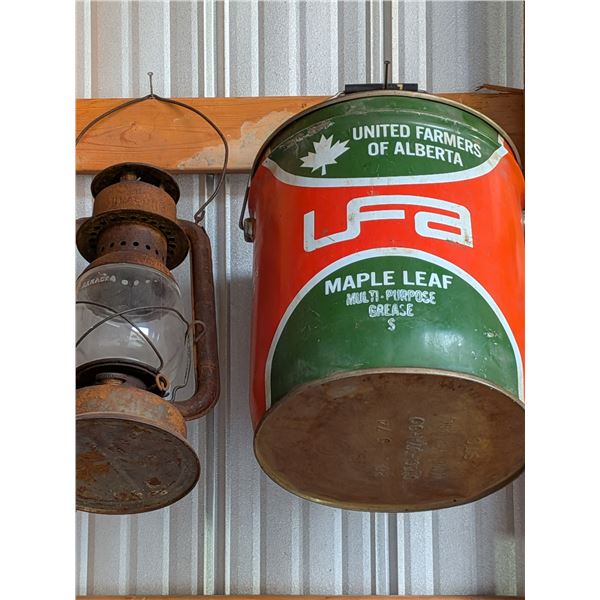 UFA Grease Bucket and a Lantern