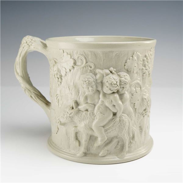Minton Relief-Molded Stoneware Bacchus Mug, 1831