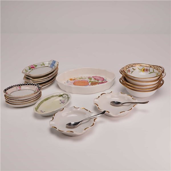 22-Piece Collection of Mixed Porcelain Tableware including Wedgwood, Nippon & Gerold