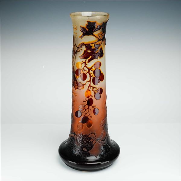 Flavio Poli for Seguso, Sommerso Faceted Glass Vase