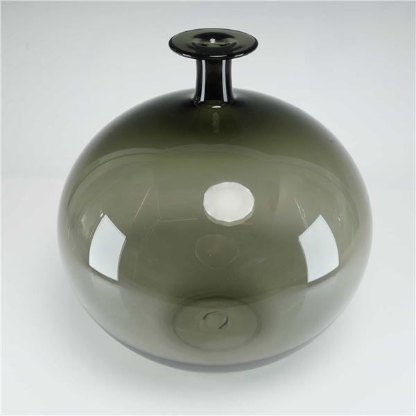 Monica Backstrom for Kosta Boda Art Glass Blue Vase, Moonlanding