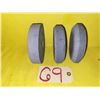 Image 1 : Lot(3) of used Norton Blue Grinding Wheel 5" x 1"1/4 x 1"1/4