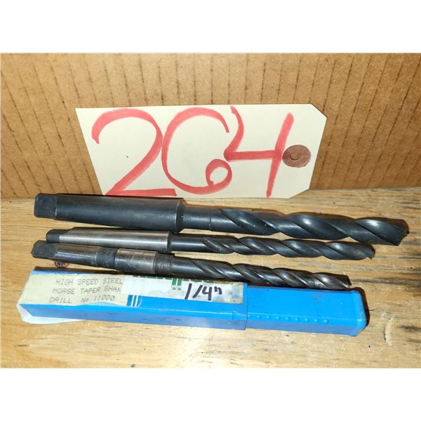 Lot(4) of small Taper Shank Drill (description)
