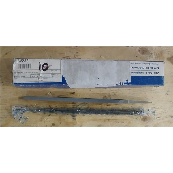Jet-Kut Engineering 10" Second cut square files