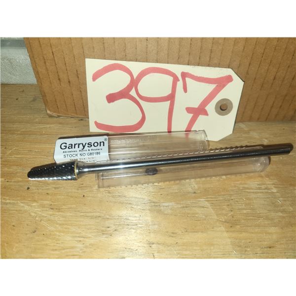 GARRYSON Long Carbide Burr shank 1/4" for hard steel / Stainless