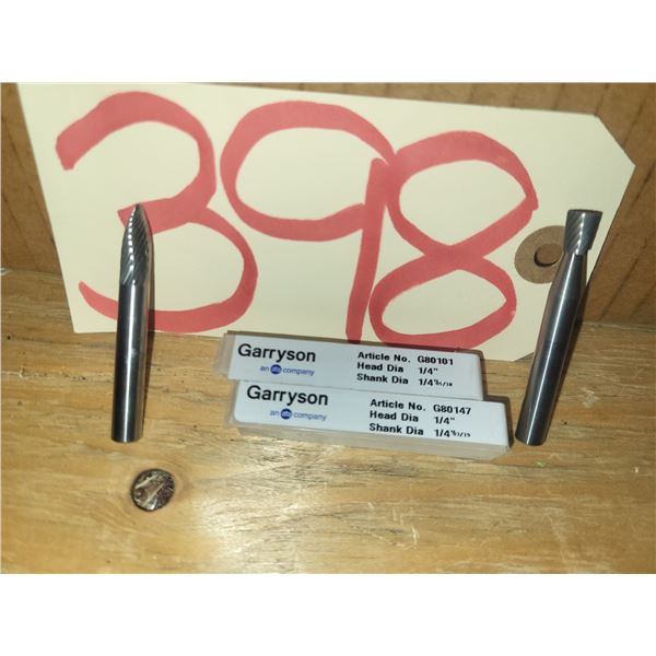 Set(2) of GARRYSON Carbide Burr shank 1/4" for Mild Steel