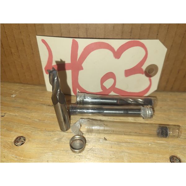 Lot (3) of Solid Carbide End Mill 1/4" 4fl. Shank 3/8"
