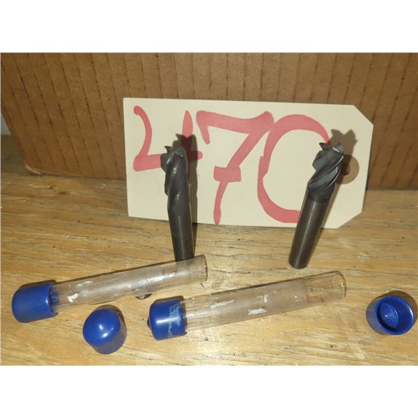 Set(2) of Solid Carbide End Mill 3/8" 4fl.