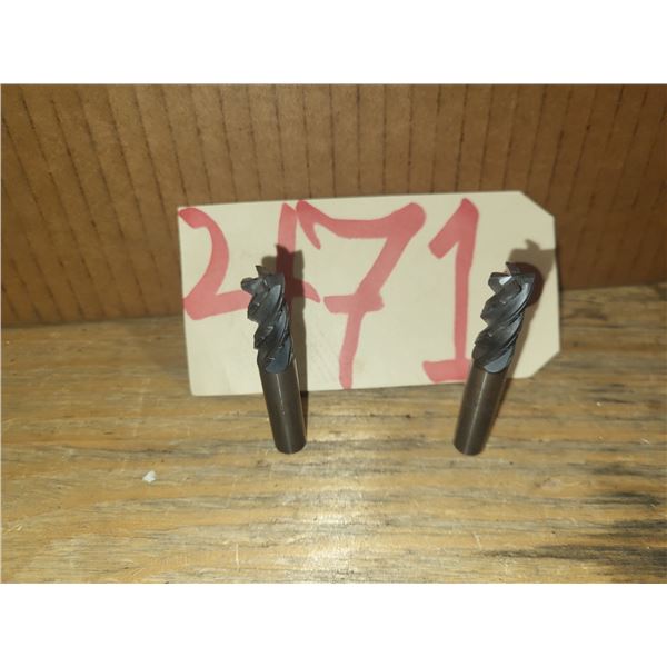 Set(2) of Solid Carbide End Mill 3/8" 4fl.
