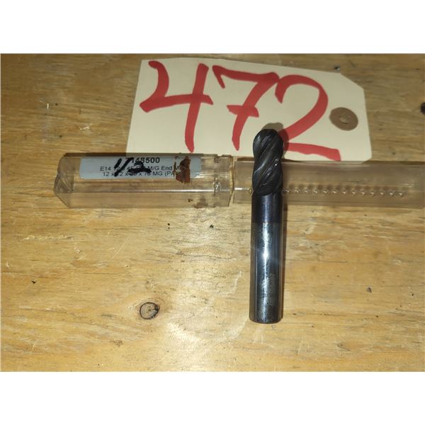 Solid carbide BallNose End Mill 1/2" 4fl.