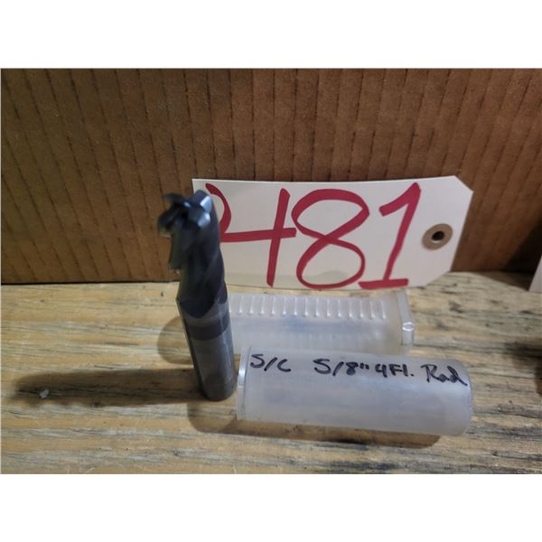 SAFREC Solid Carbide End Mill 5/8" 4fl. Rad. Coolant hole