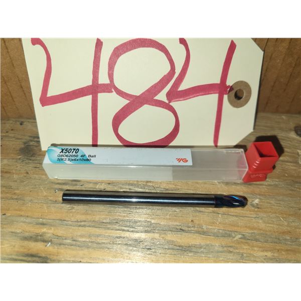 New YG Solid Carbide Ball End Mill 5mm (R2.5) 4fl.