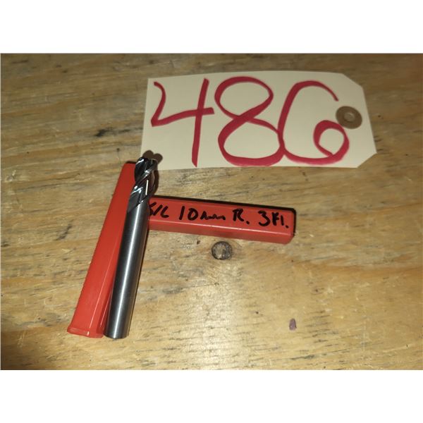 New Solid Carbide Ball End Mill 10mm (R3) 3fl.