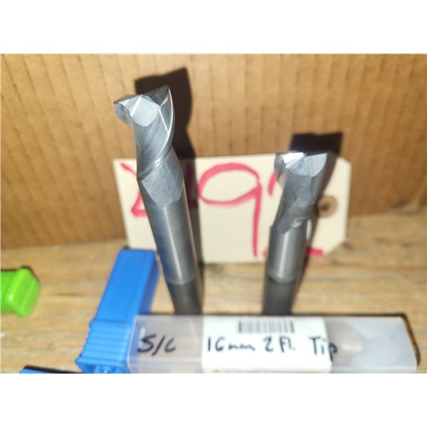 Set(2) of DEBOER Tool Carbide End Mill 16mm 2fl. Regrinded Tip