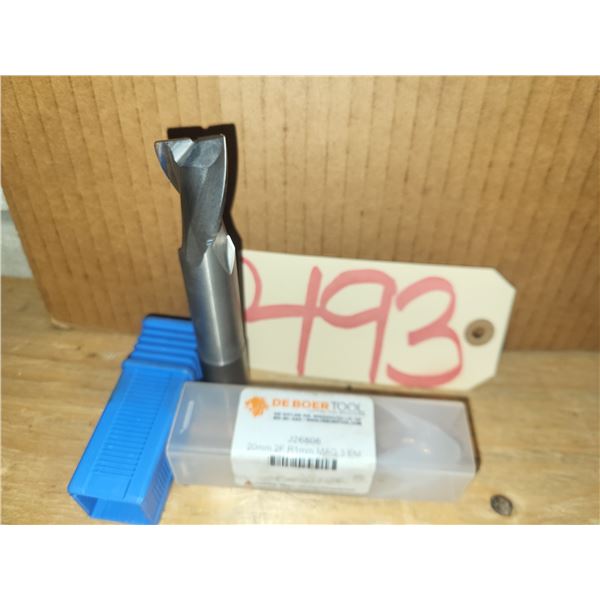 DEBOER Tool Carbide End Mill 20mm 2fl. R. 1mm